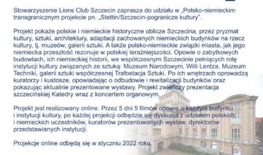 Polsko-niemiecki transgraniczny projekt pn. Stettin/szczecin – pogranicze kultury Polsko-niemiecki transgraniczny projekt pn. Stettin/szczecin – pogranicze kultury